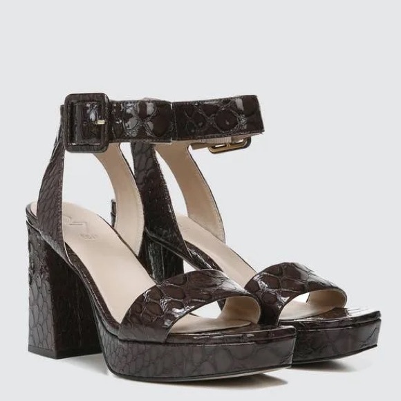 27 EDIT Naturalizer Jaselle Platform Heels - Crocodile - Picture 1 of 8